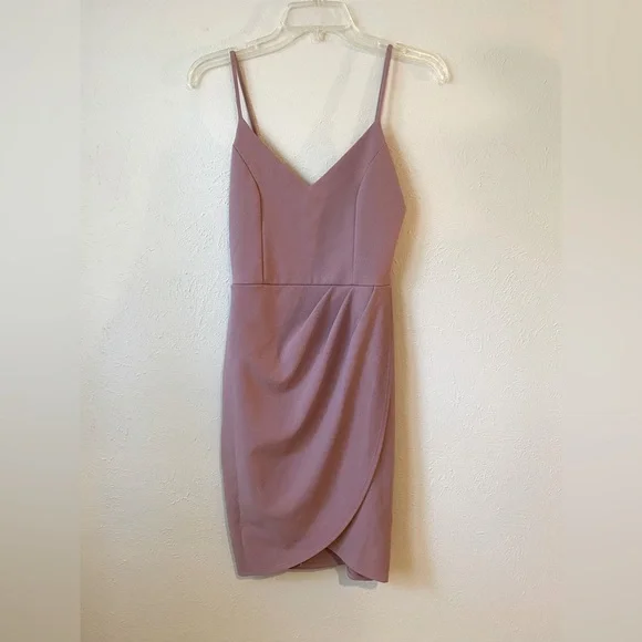 🔅Host Pick🔅 Lulu’s Forever Your Girl Mauve Pink Bodycon Dress Size S - Picture 5 of 7